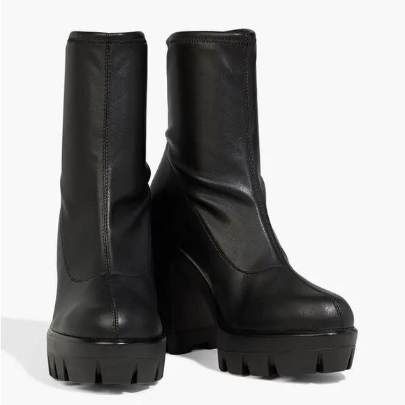 Giuseppe Zanotti | Gintonic Stretch-Leather Platform Sock Boots Black 41 - Picture 12 of 14